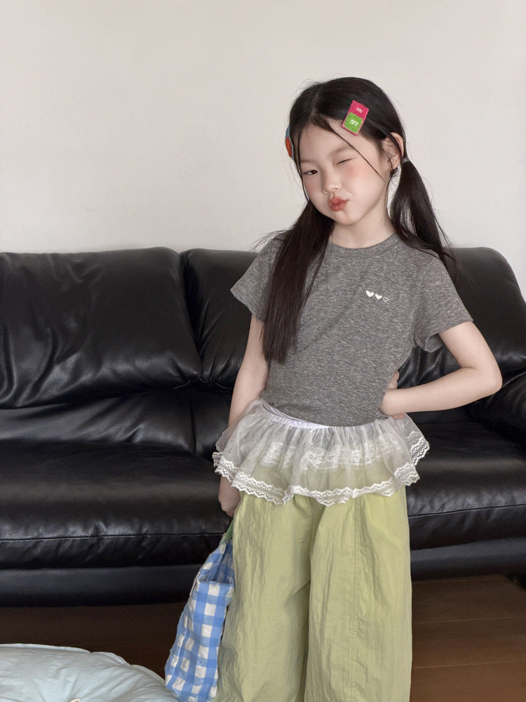 【100-170cm】天絲羊毛萊賽爾涼感刺繡愛心T