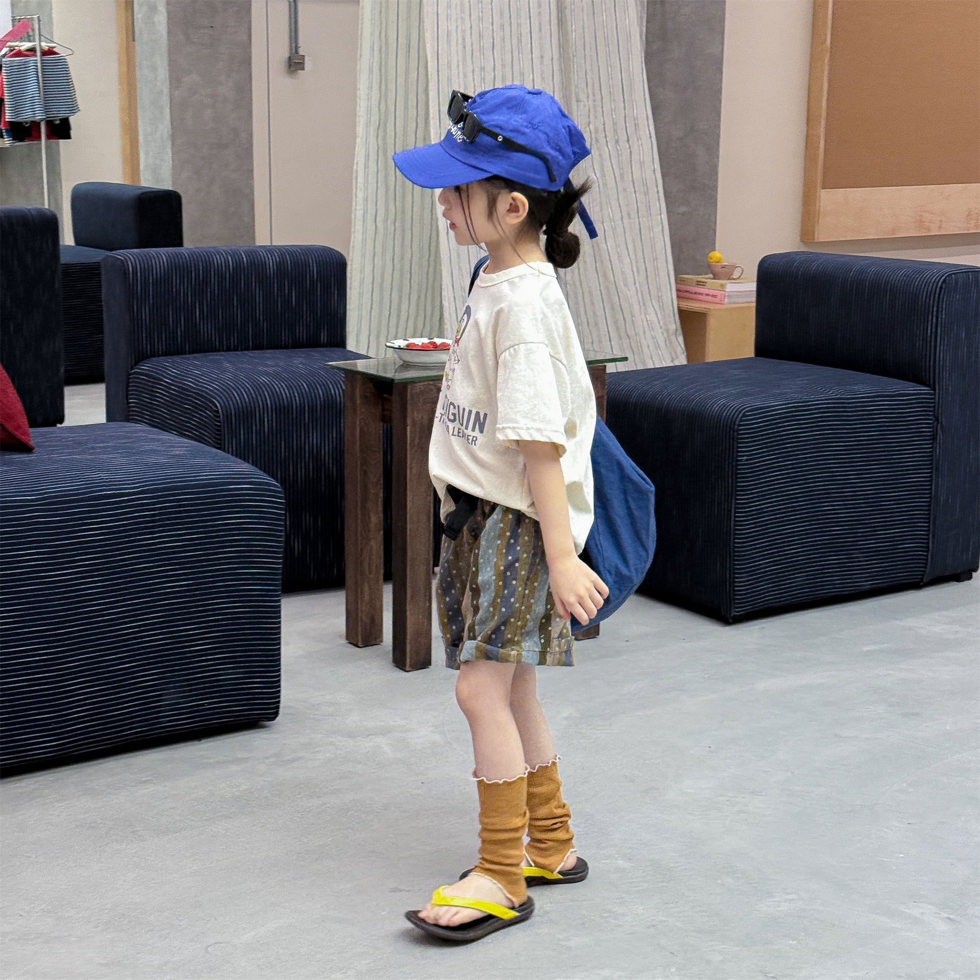 【80-130cm】韓版童趣企鵝印花休閒T