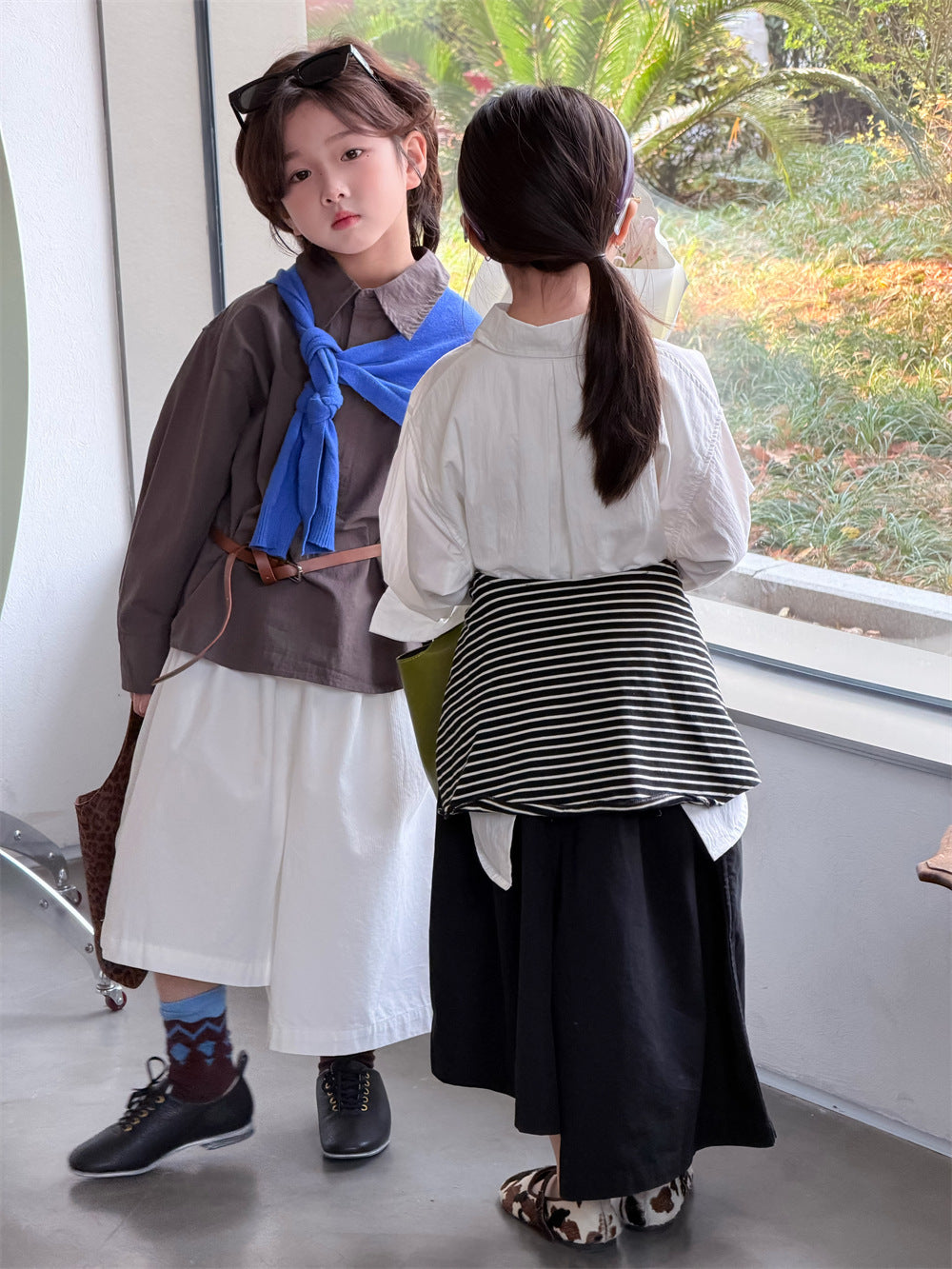 【90-150cm】韓版不規則設計款高低褲