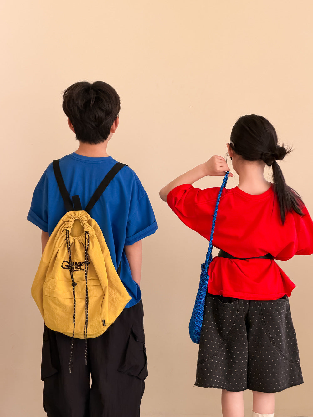 【100-160cm】簡約熊熊圓領上衣