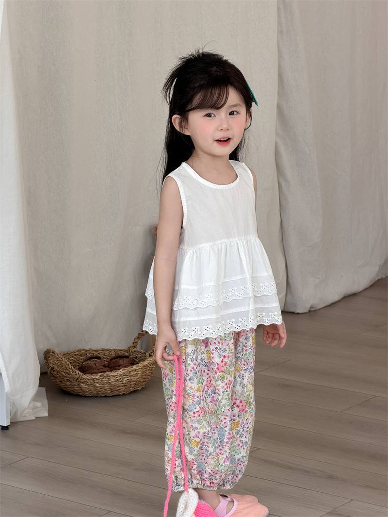 【80-130cm】甜美韓系花邊娃娃衫