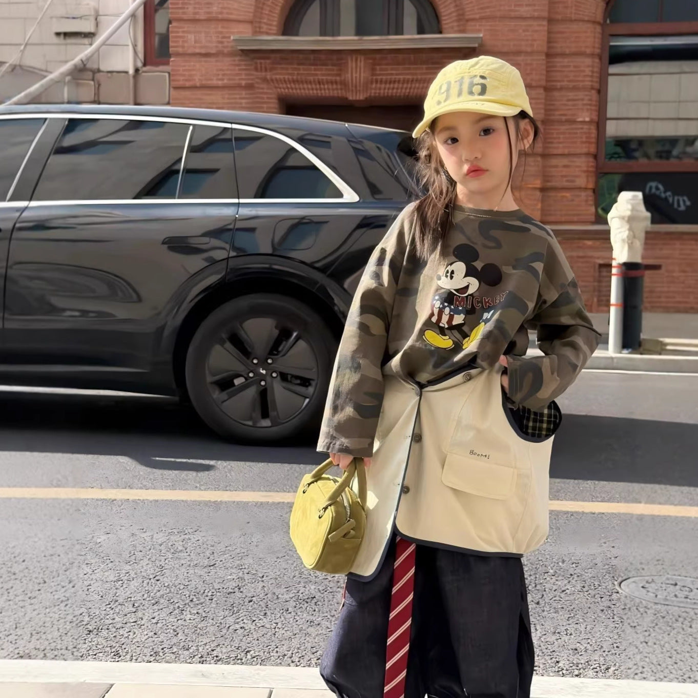 【90-140cm】迷彩米奇 | 馬甲 | 塗鴉T | 裙邊褲