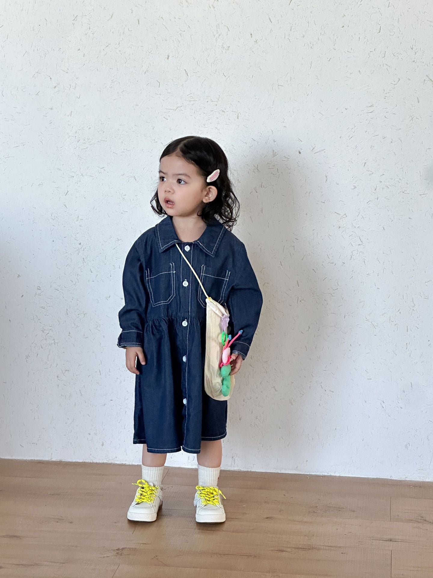 【80-150cm】牛仔連衣裙 | 牛仔襯衫外套