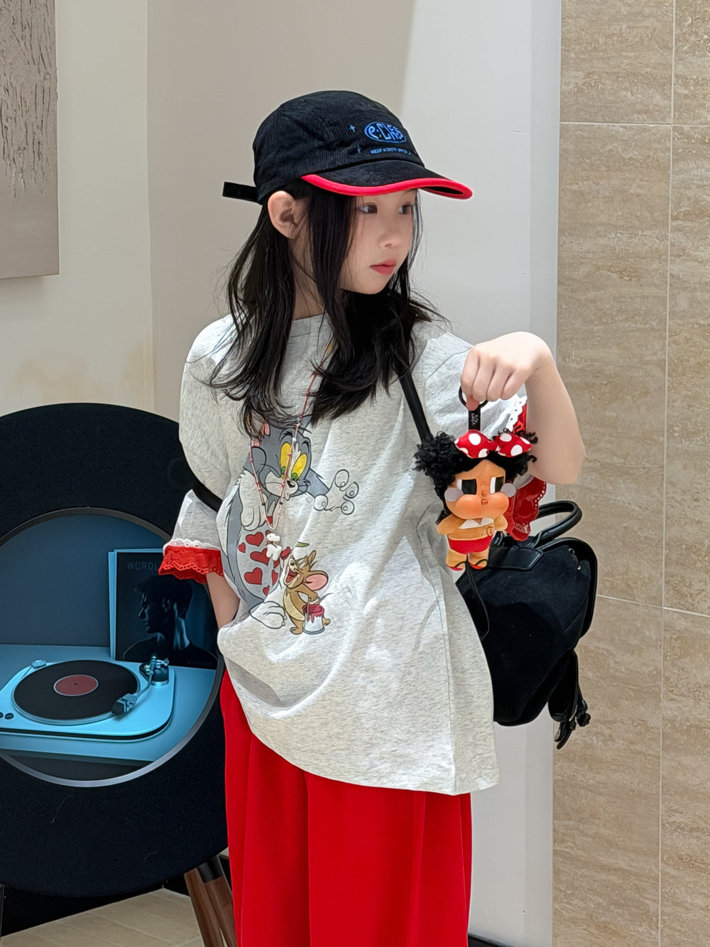 【100-160cm】湯姆貓圓領寬鬆上衣