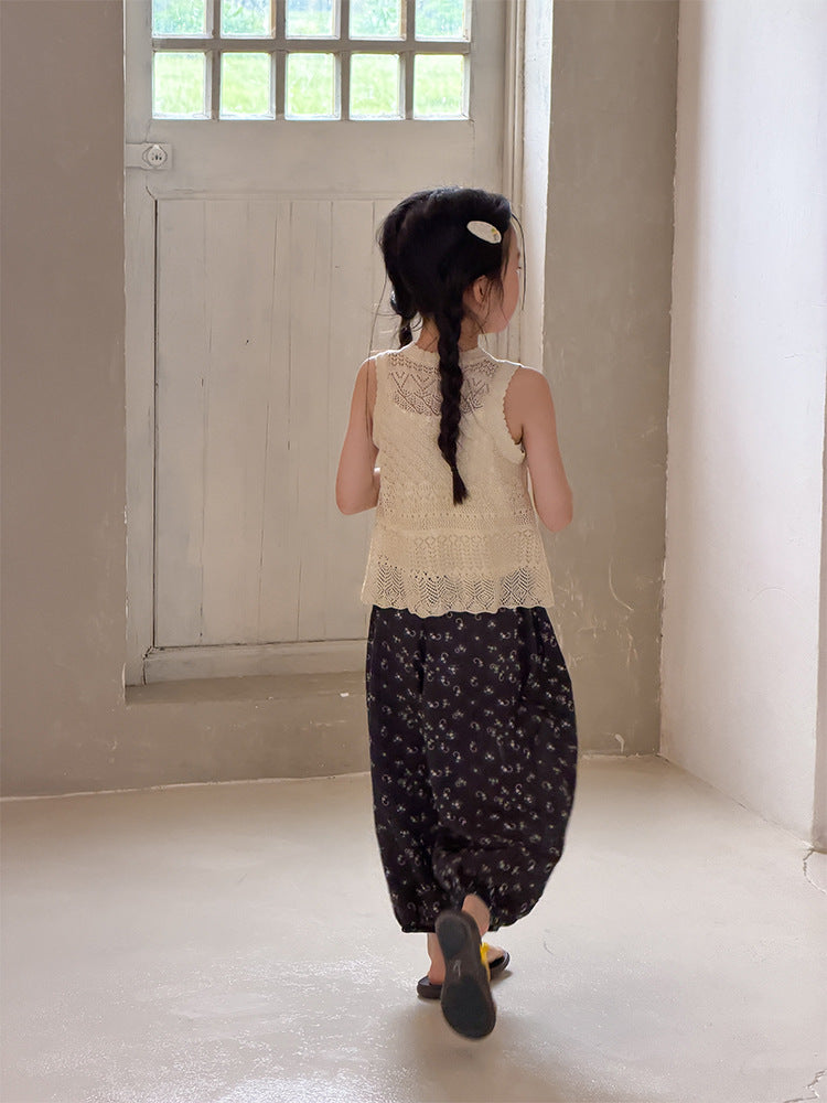 【100-170cm】4色-韓系鏤空針織背心