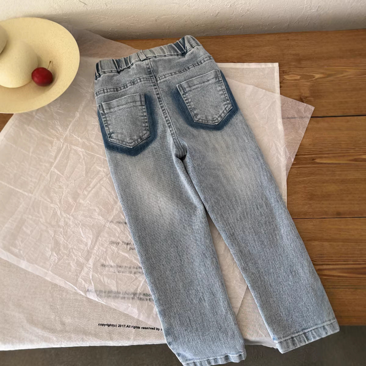 【90-150cm】彈性修身高腰鉛筆褲小腳褲牛仔褲
