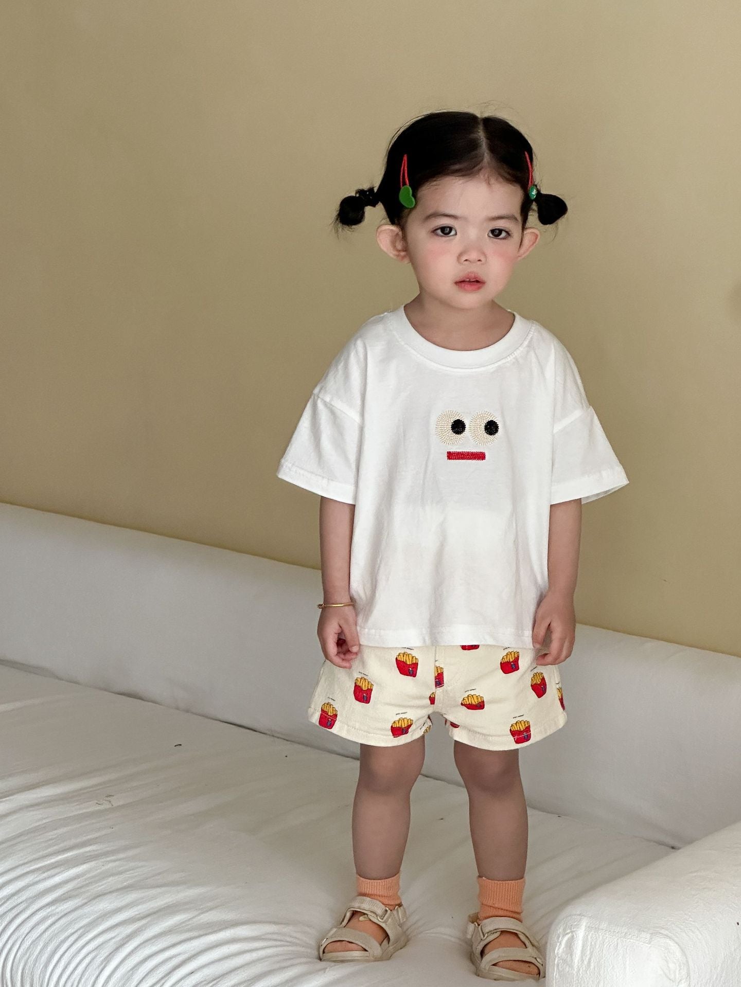 【80-150cm】表情條紋T