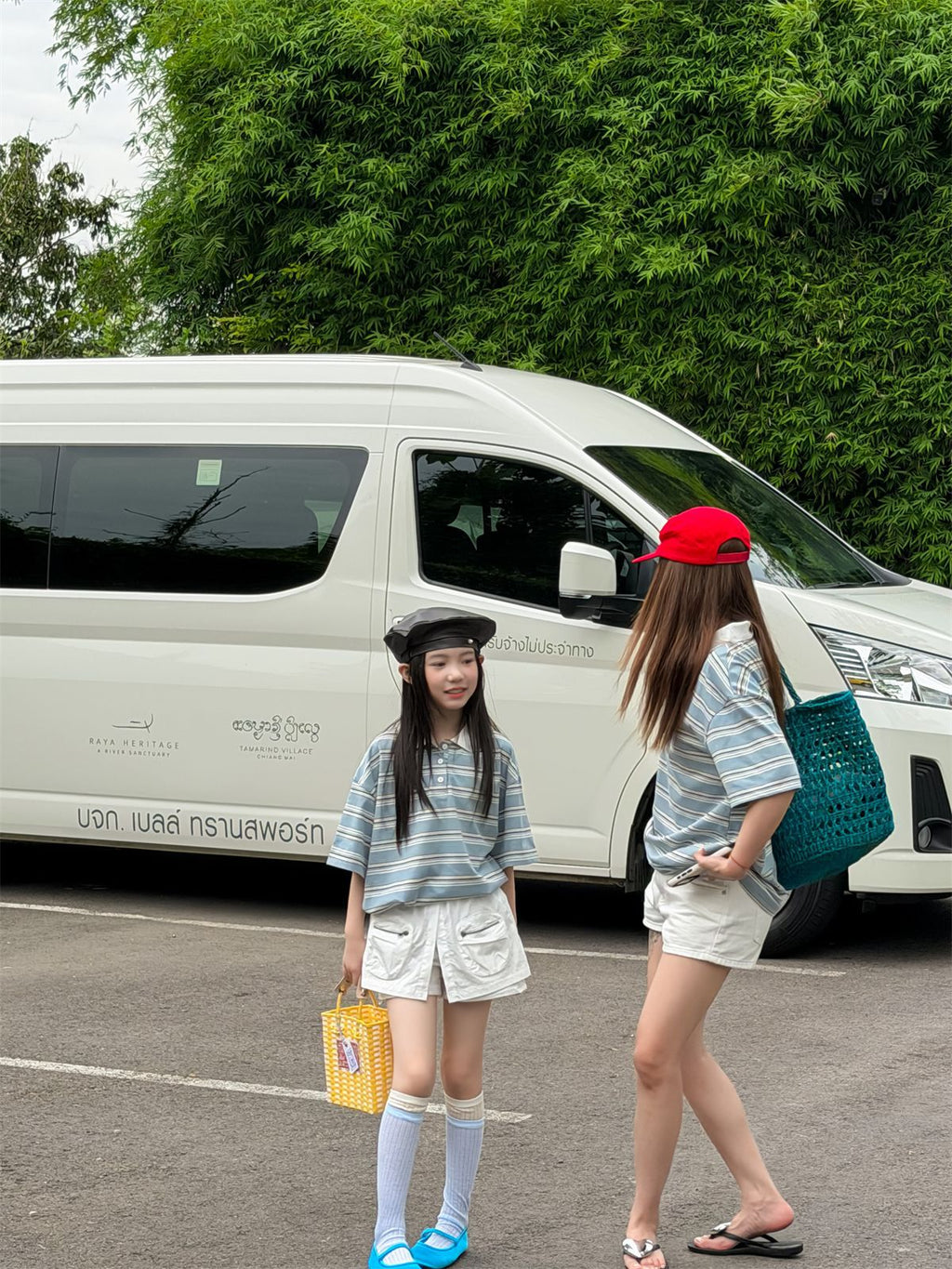 【100-160cm】【親子裝】條紋POLO衫