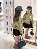 【現貨 160cm】韓版帥氣工裝機車夾克