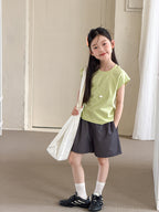 【100-170cm】超百搭!小飛袖純色T