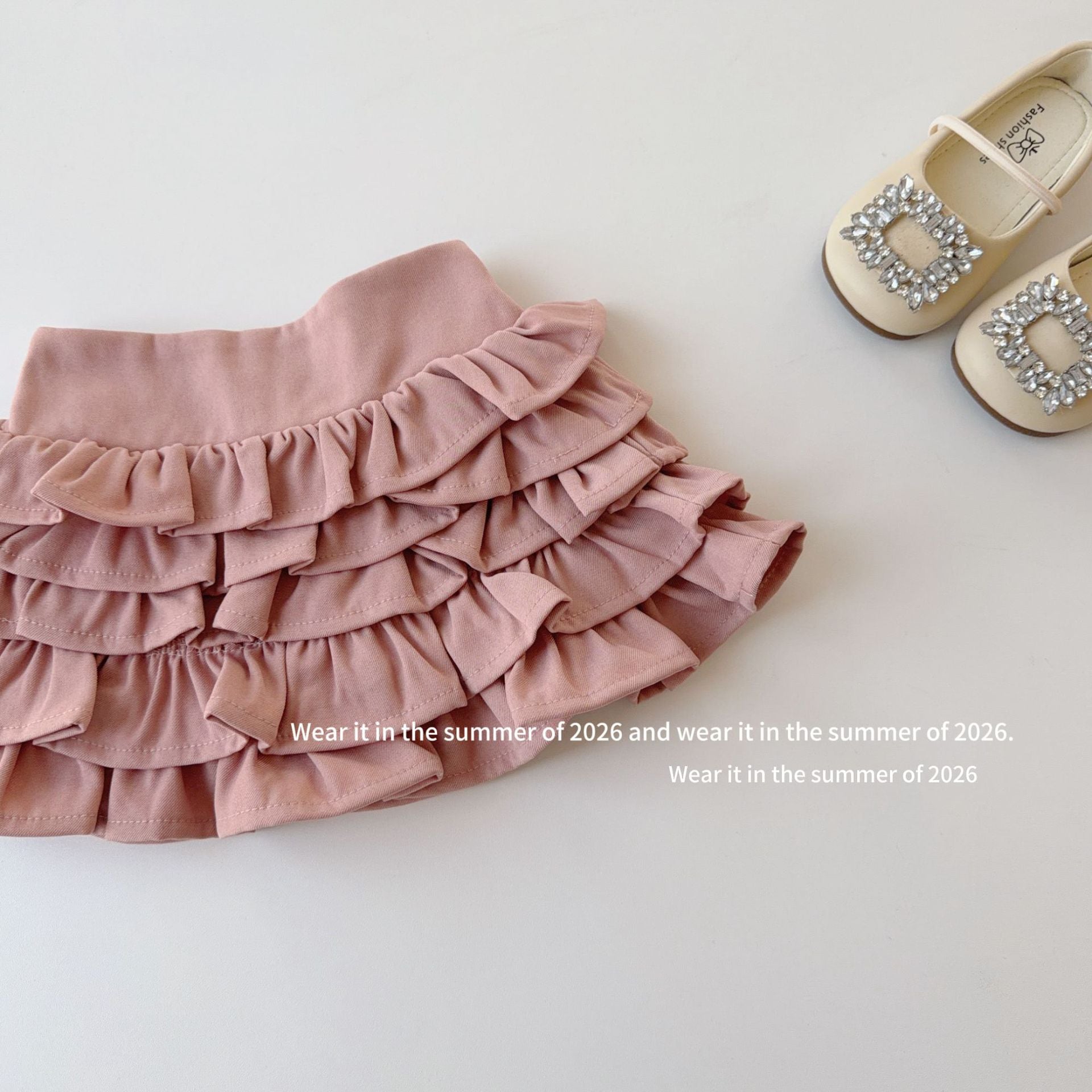 【90-150cm】立體花苞公主褲裙