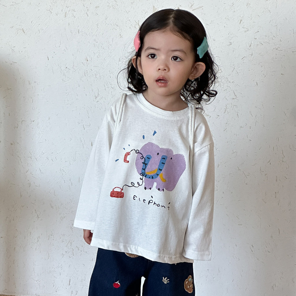 長袖寬鬆純棉T恤