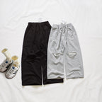 【100-150cm/M.L】【親子裝】韓版繫繩破洞休閒褲