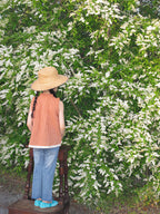 【100-170cm】蕾絲花邊格紋背心