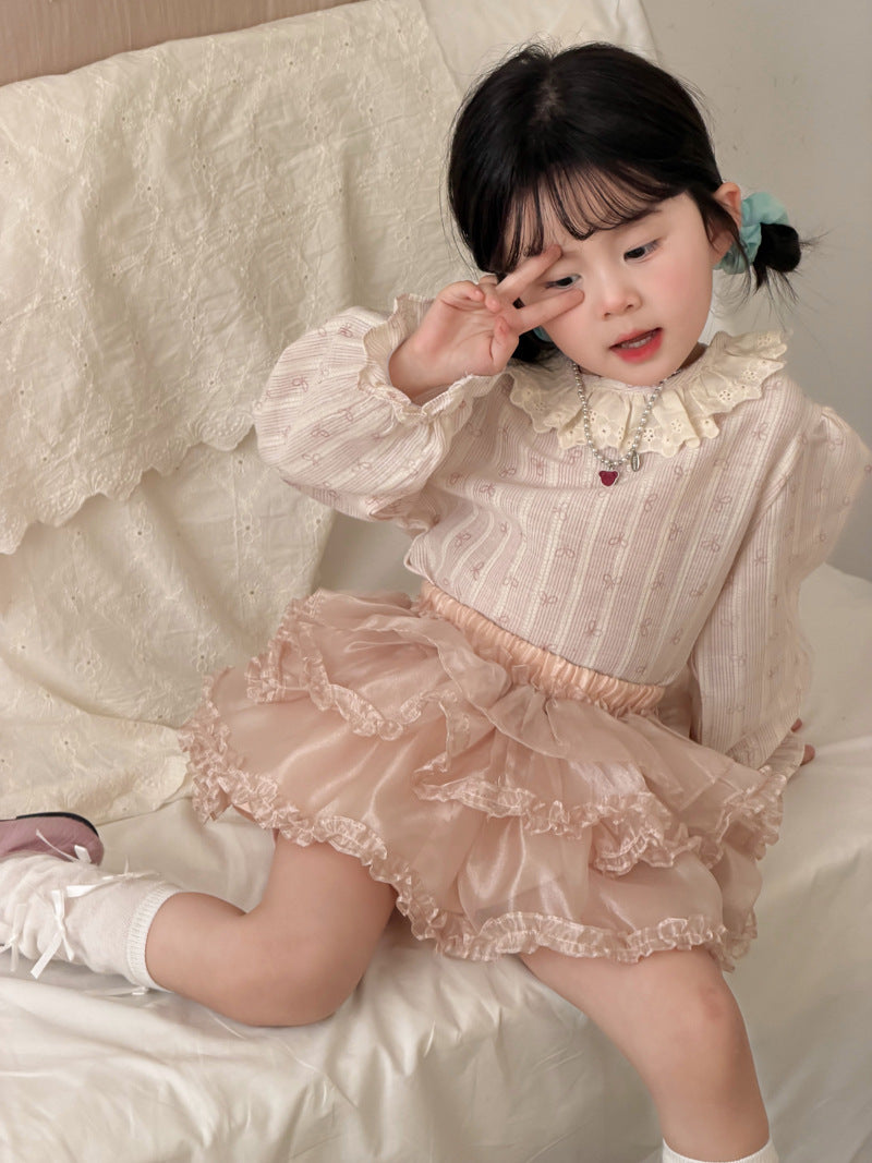 【90-140cm】珠光閃亮蓬蓬紗裙