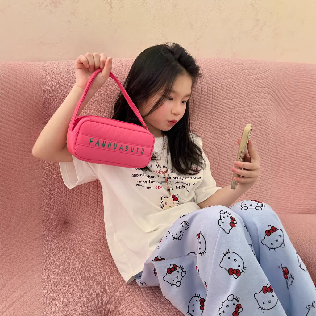 【100-160cm】休閒寬鬆雙面KT印花T