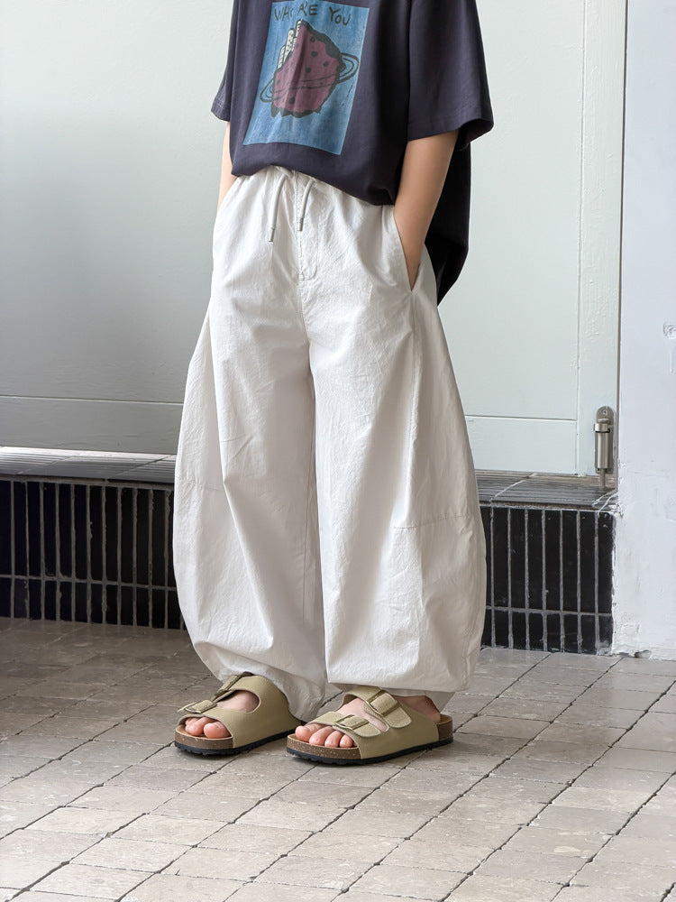 【100-170cm】親膚全棉彎刀休閒褲