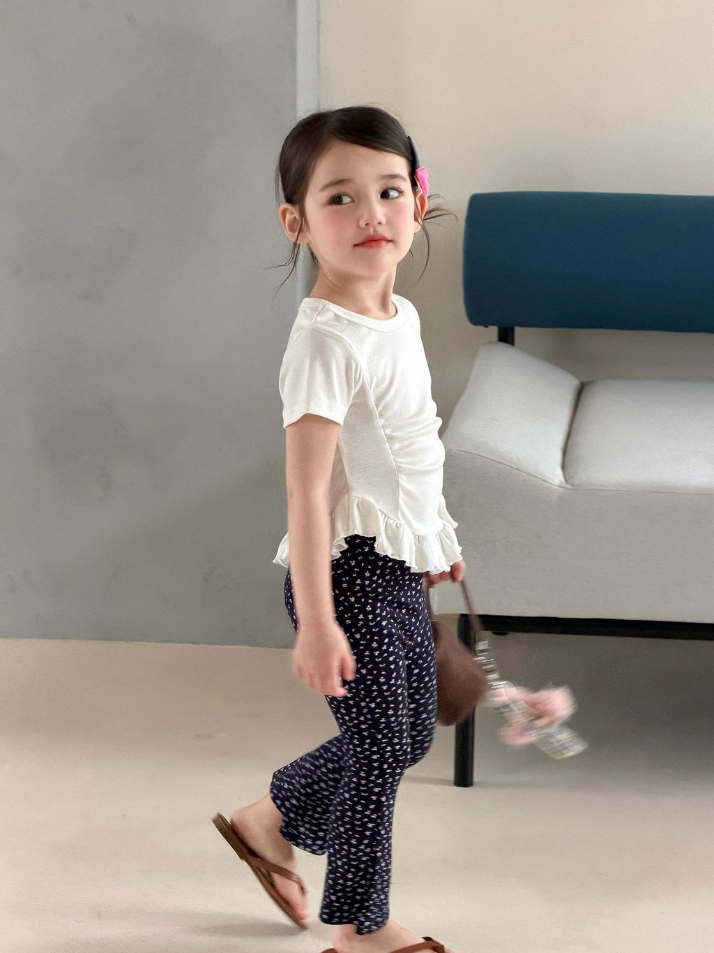 【90-150cm】荷葉邊褶皺T