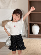 【80-130cm】可愛刺繡櫻桃T
