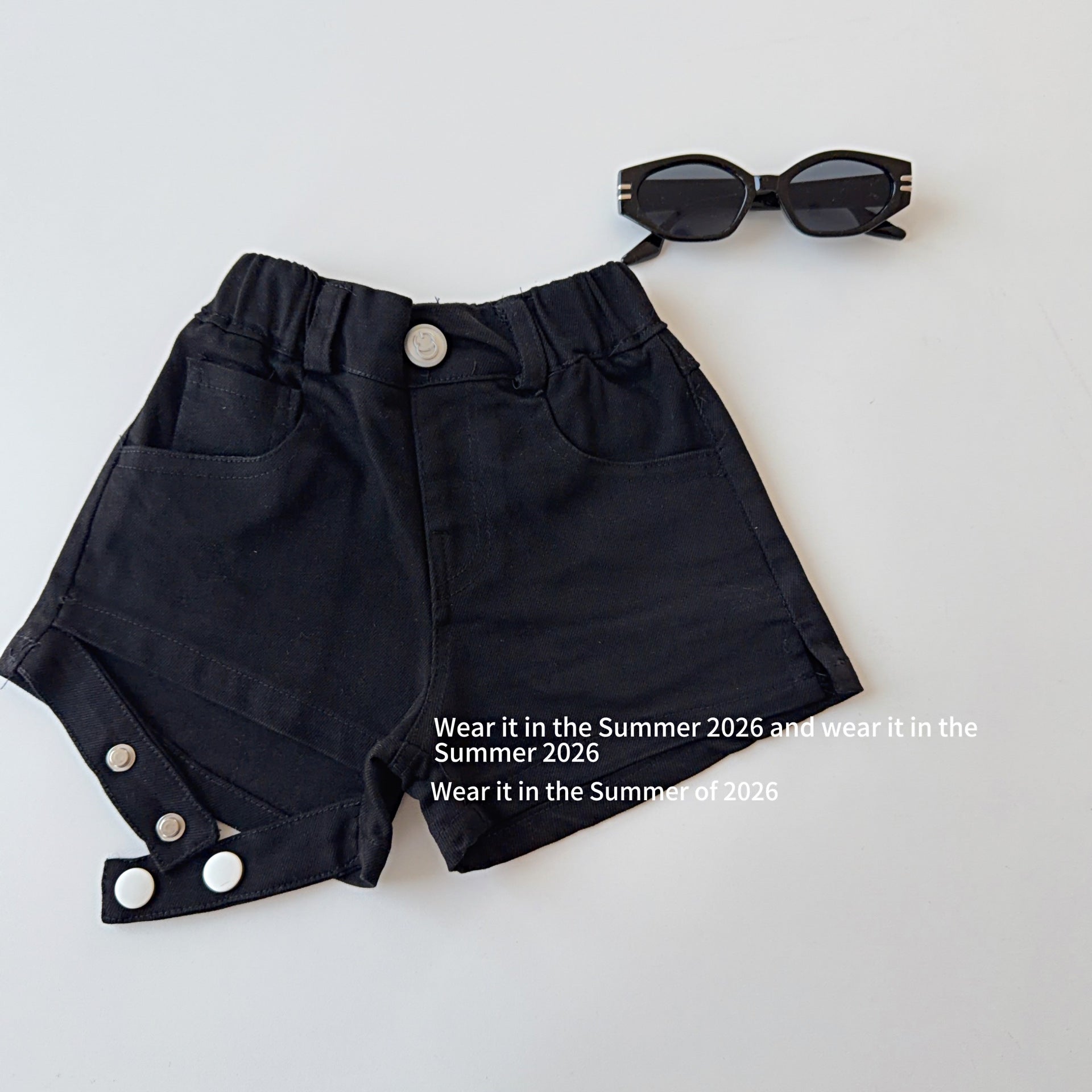 【90-150cm】設計感辣妹修身短褲