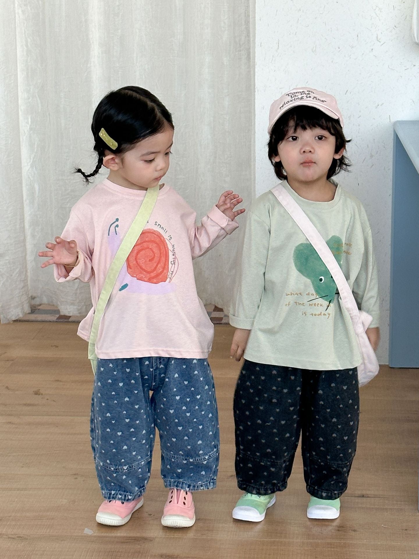 【80-150cm】可愛動物寬鬆純棉T恤