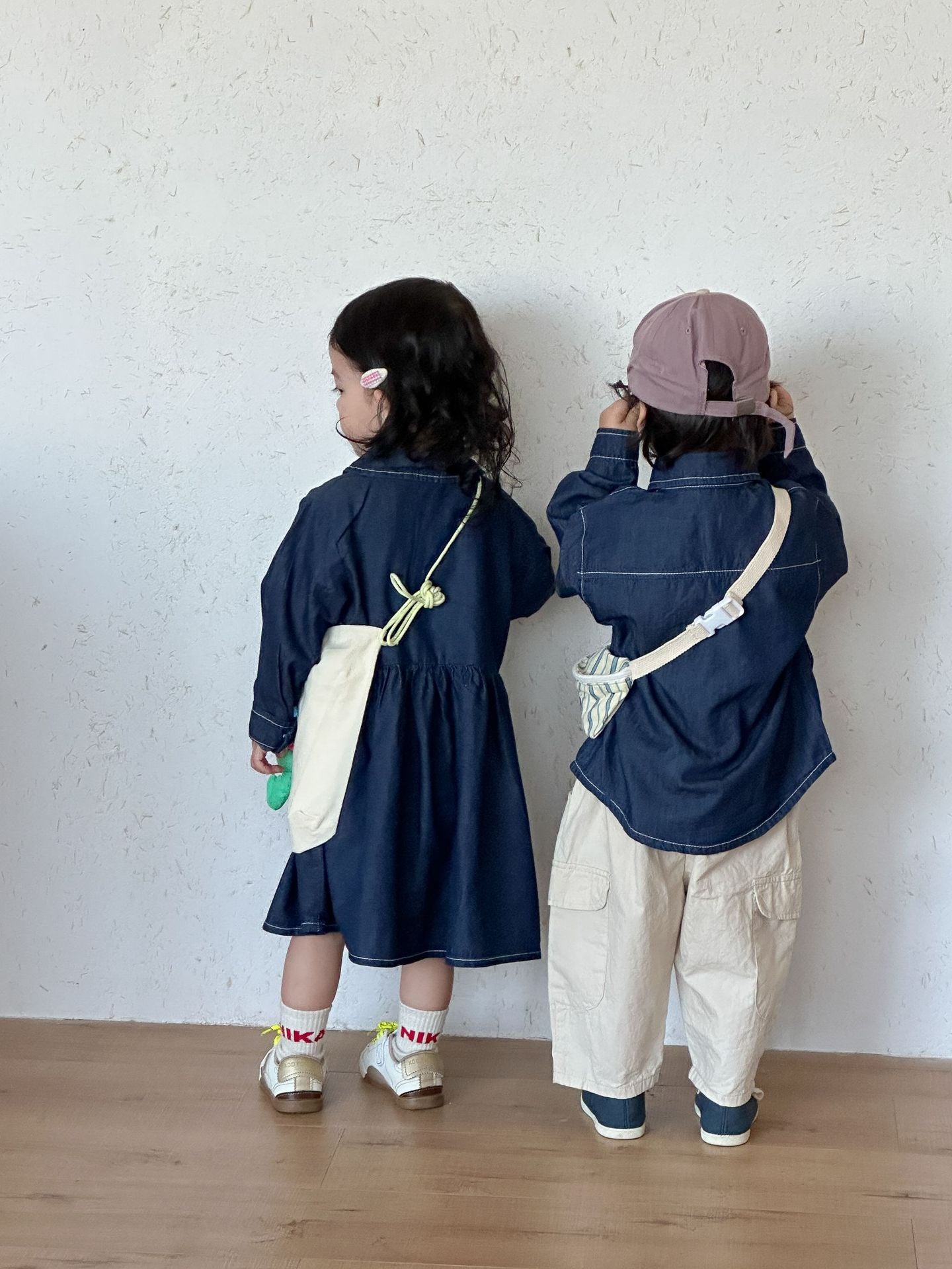 【80-150cm】牛仔連衣裙 | 牛仔襯衫外套