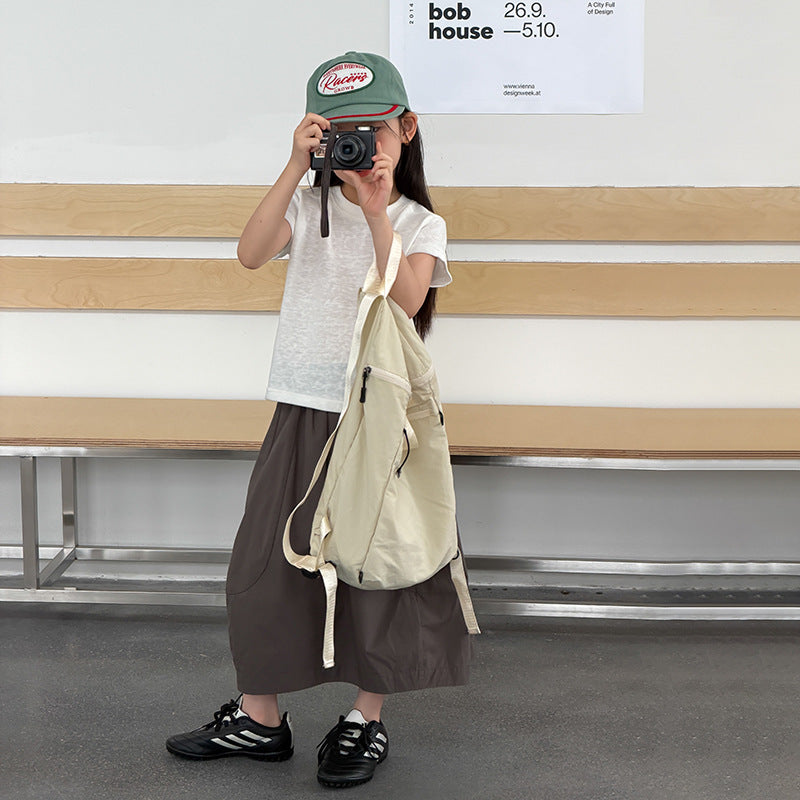 【100-170cm】(6色)後背清新浪漫小花甜妹T