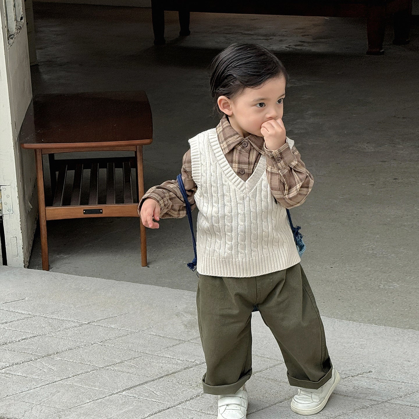 【73-110cm】韓版工裝風四件式套裝