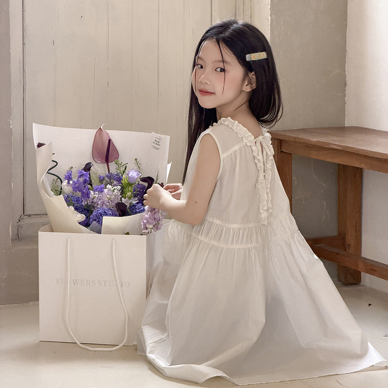 【100-170cm】正反兩穿！氣質甜美荷葉領背心裙