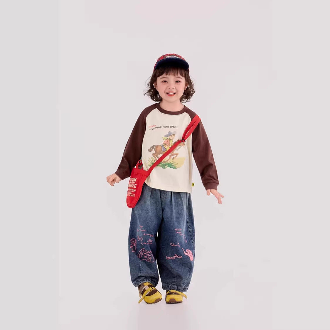 【90-150cm】撞色卡通T