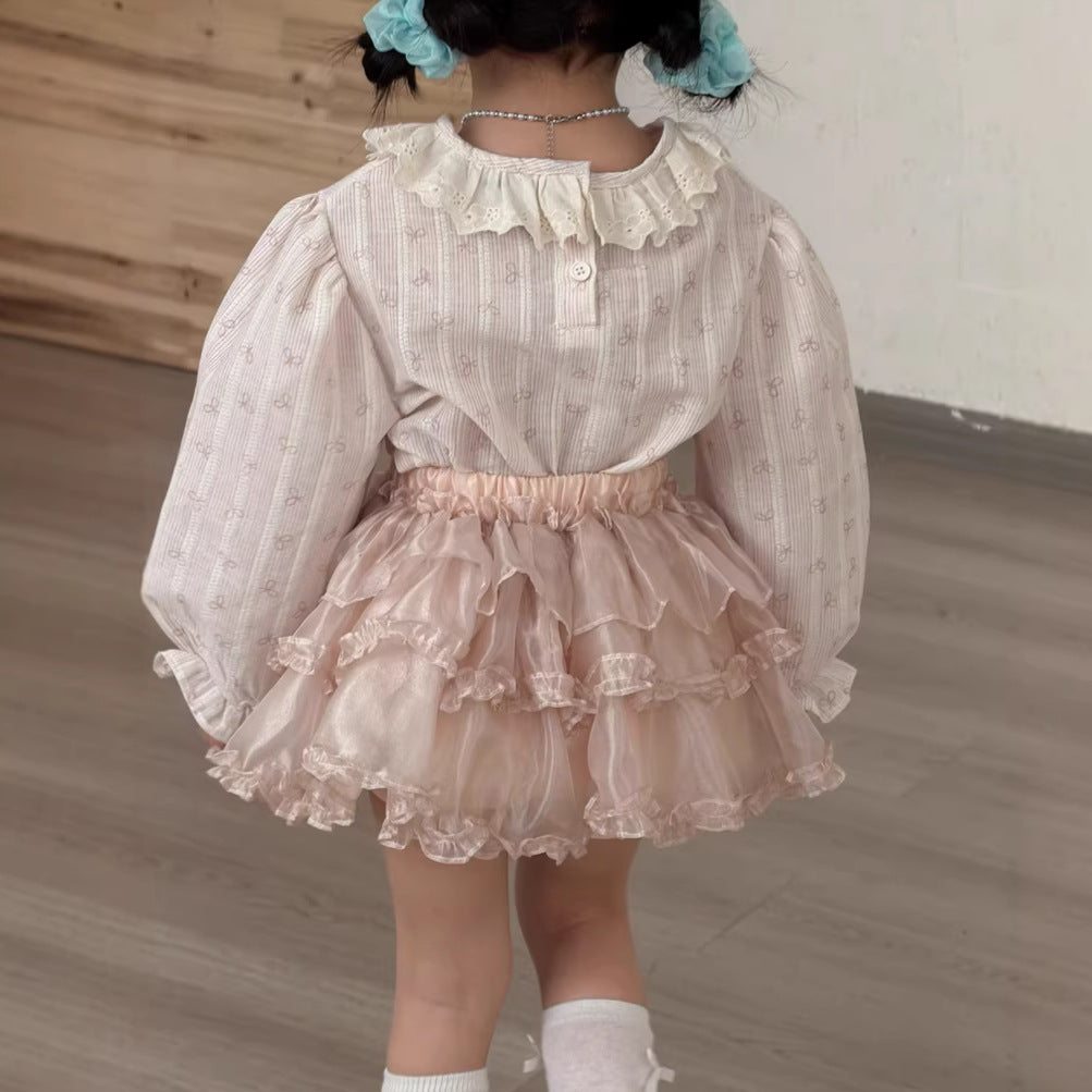 【90-140cm】珠光閃亮蓬蓬紗裙