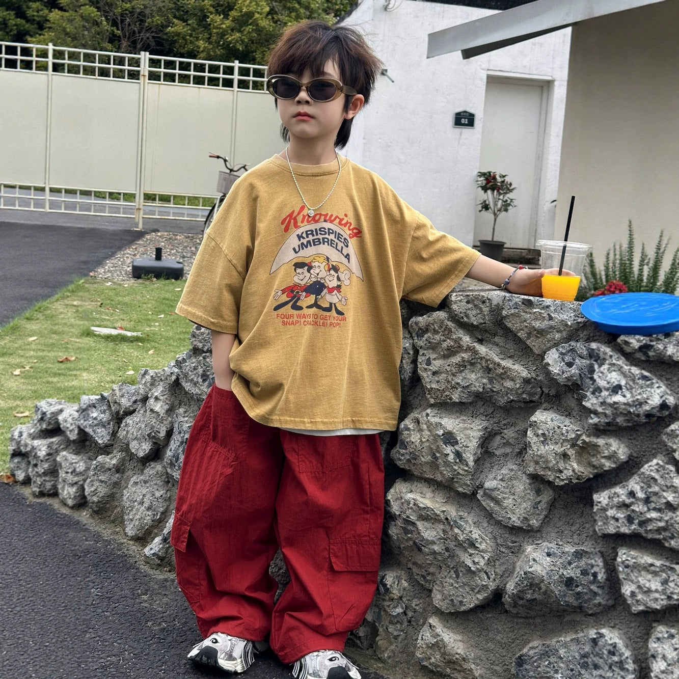 【100-160cm】口袋薄款防蚊褲