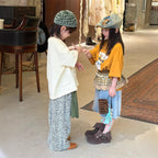 【90-150cm】韓版寬鬆小狗印花短袖