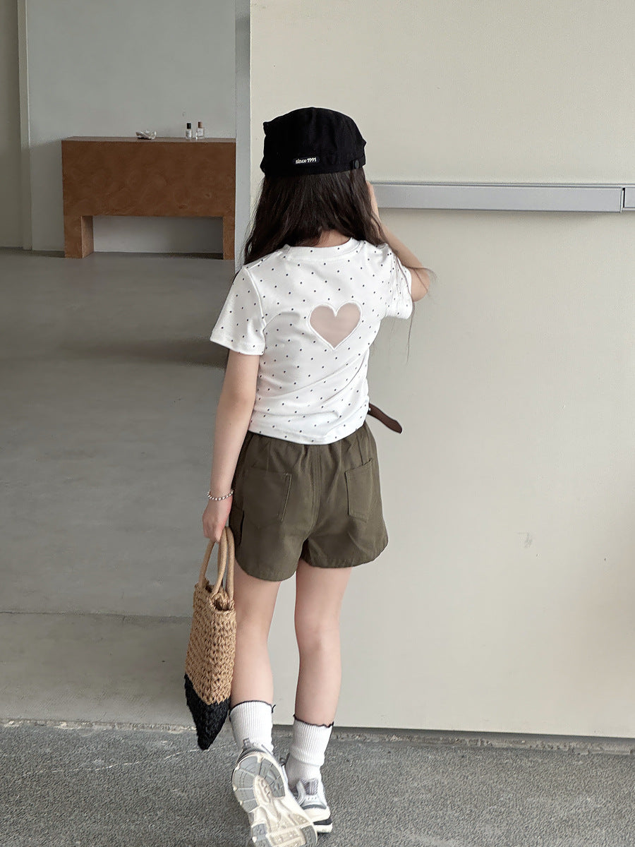 【100-150cm】不規則甜酷辣妹工裝褲裙
