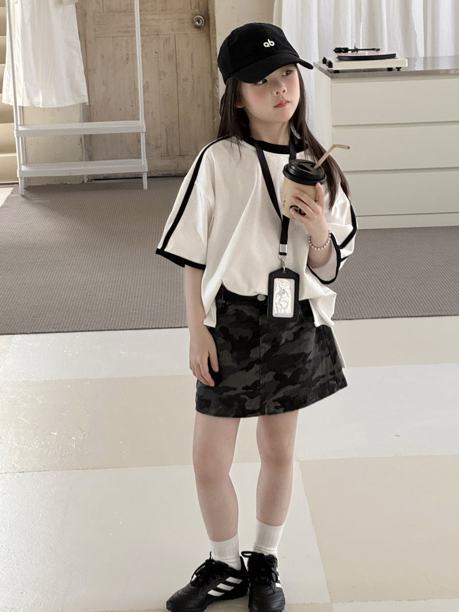【100-150cm】美式復古街頭字母T