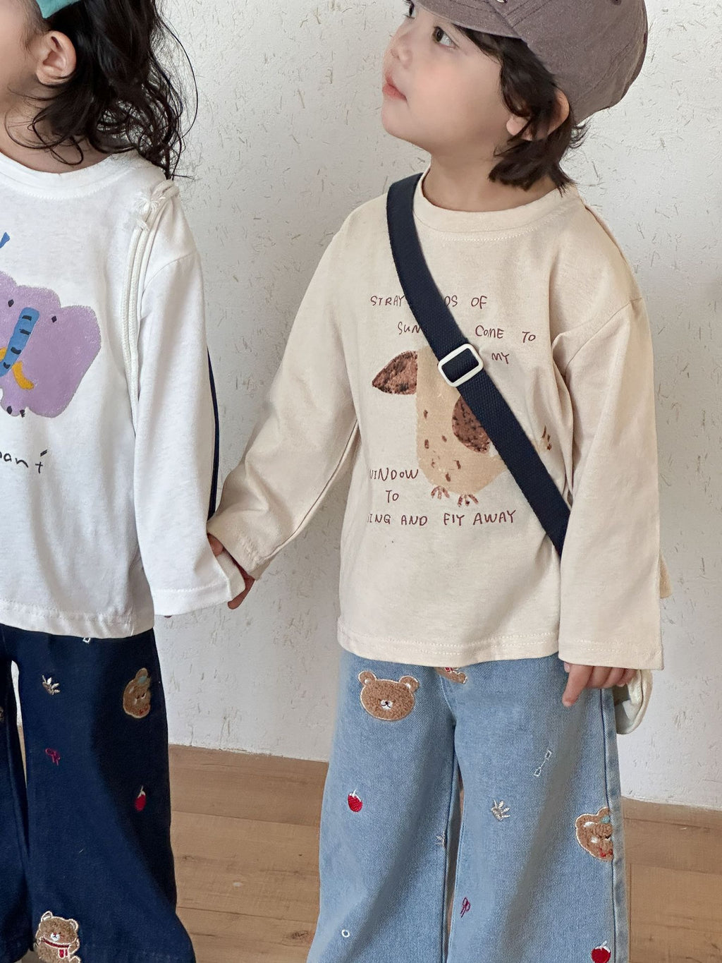 【80-150cm】可愛動物寬鬆純棉T恤