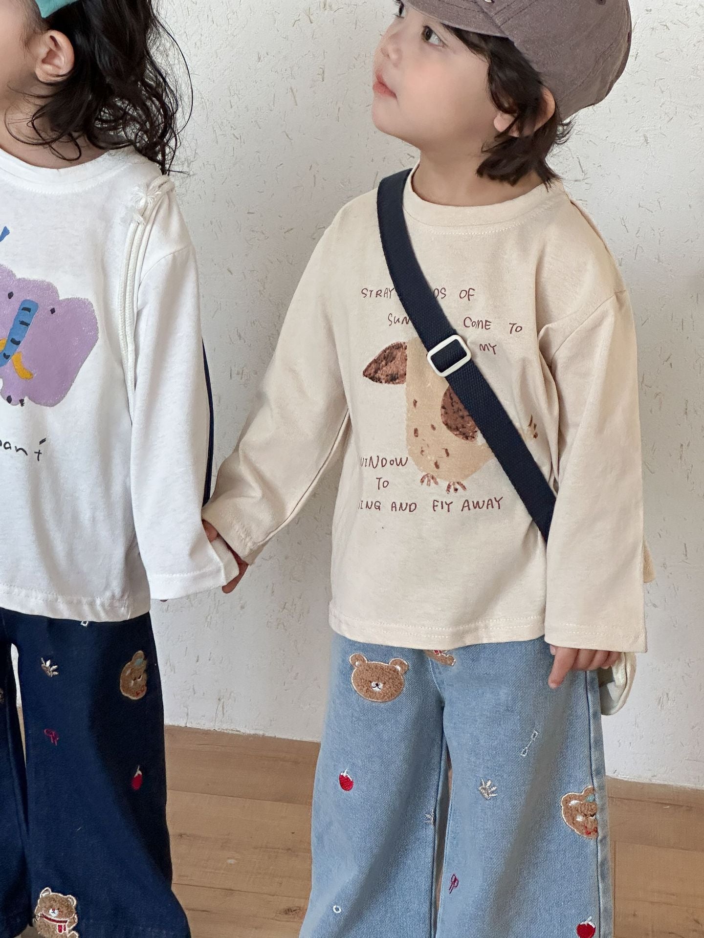 【80-150cm】可愛動物寬鬆純棉T恤