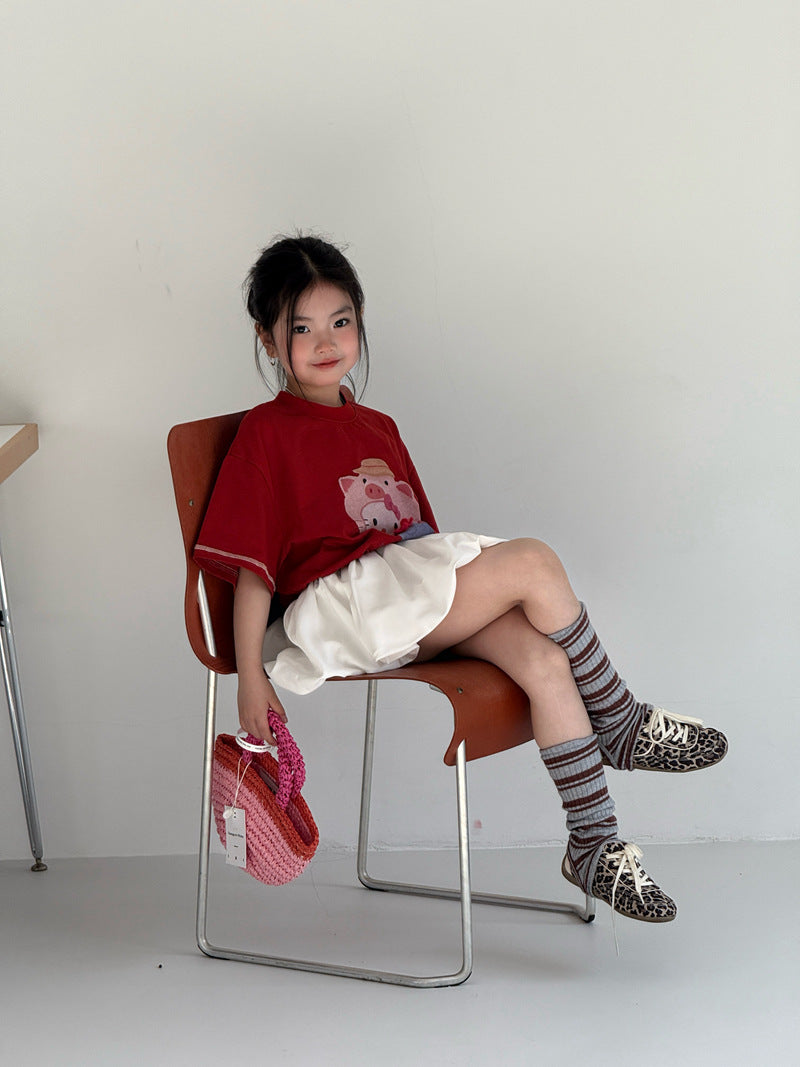 【120-160cm】雲朵蓬蓬感花苞 鬆緊腰燈籠裙