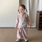 【73-110cm】條紋兔子套裝