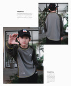 【現貨 110cm】華夫格拼接上衣