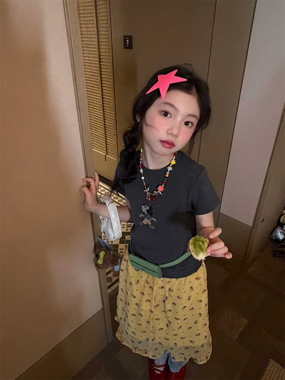 【100-160cm】純棉親膚米奇印花T