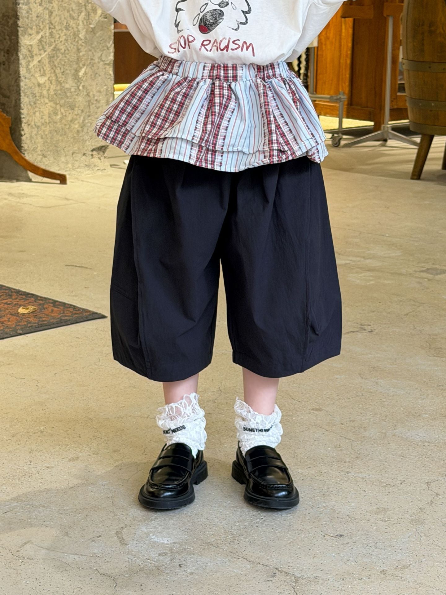 【90-150cm】寬鬆燈籠六分褲