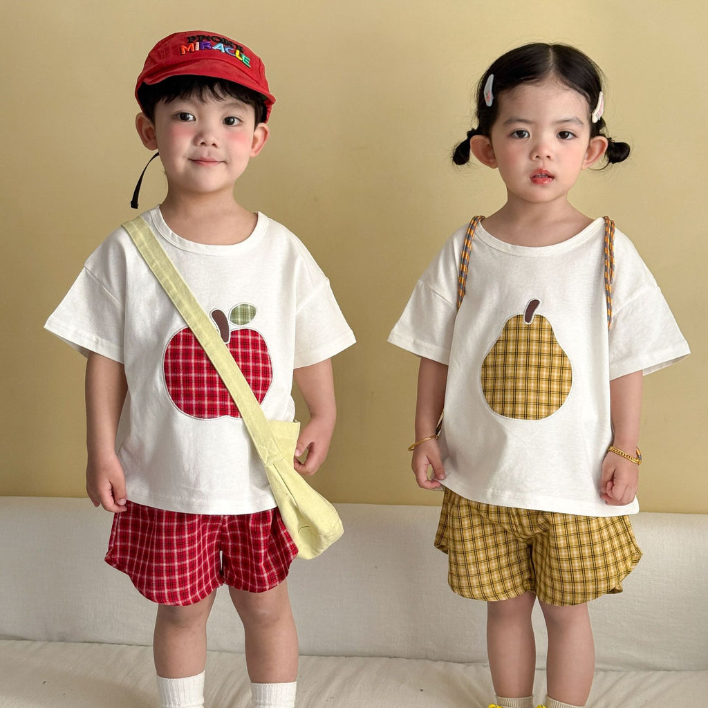 【80-150cm】水果格紋居家服套裝