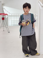 【100-170cm】(3色)全棉時髦雙色織卡通T