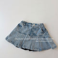 【90-150cm】牛仔百褶裙
