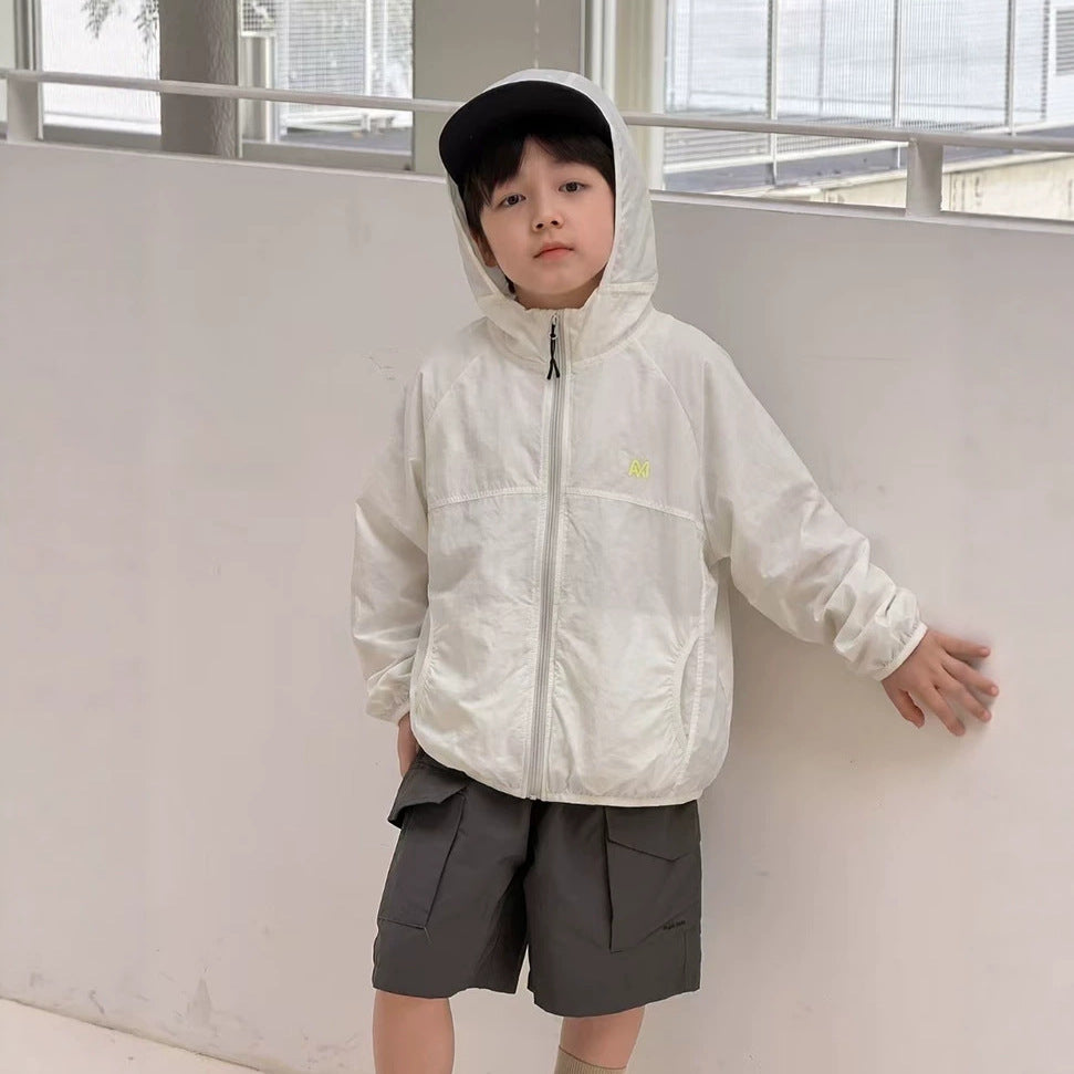 【100-170cm】UPF50+抗UV原紗連帽防曬外套