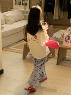 【100-160cm】休閒寬鬆雙面KT印花T