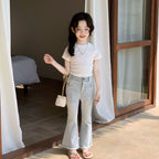 【90-150cm】修身辣妹正肩圓領短袖