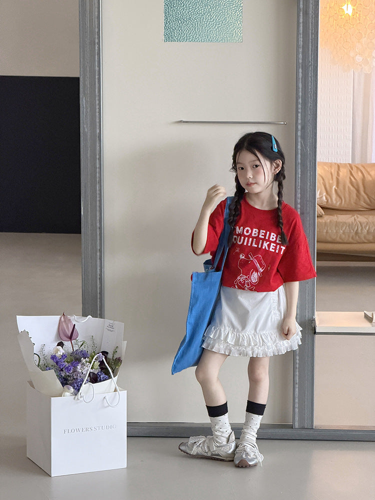 【100-170cm】甜美雙層花邊包臀裙
