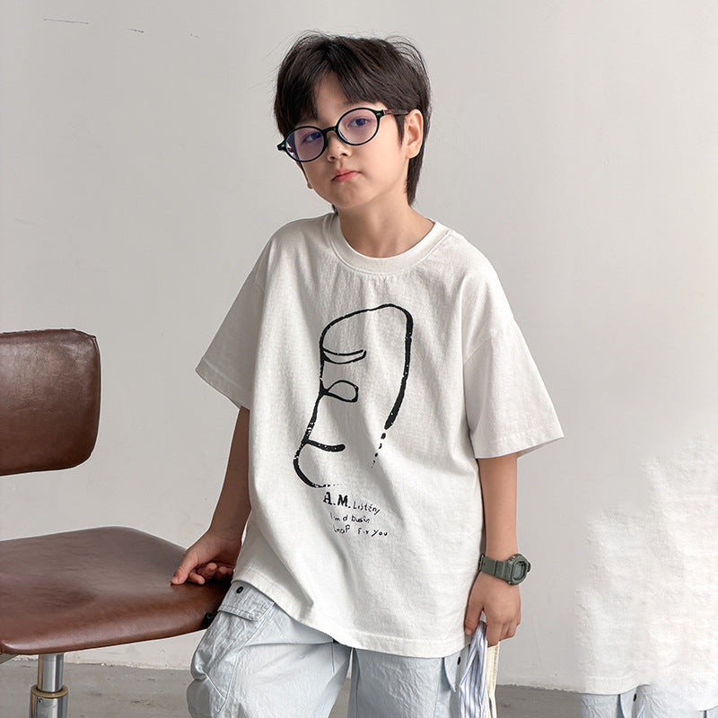 【100-170cm】(3色)時髦字母短袖T